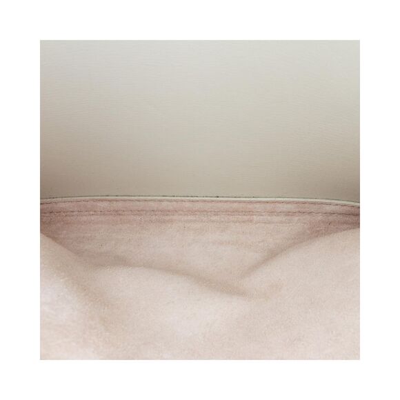 Pre Loved Saint Laurent Sunset Chain Wallet on Chain Women White Crossbody Bags - Picture 6 of 8